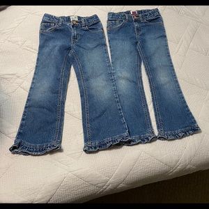 Children’s Place ruffle bottom jeans